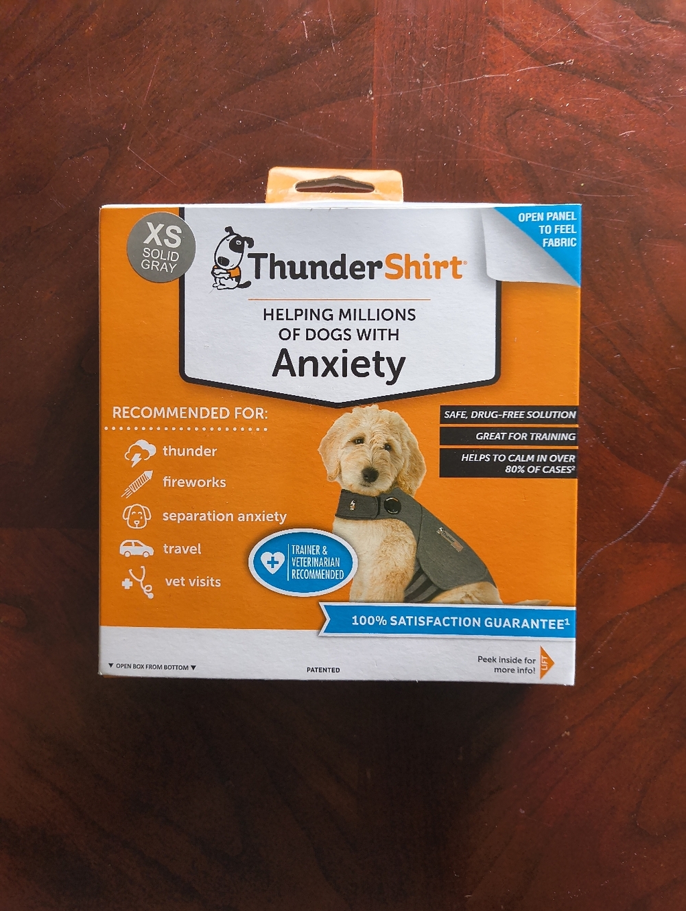 Thundershirt Solid Gray Calming Wrap for Dogs